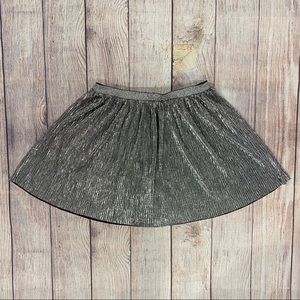 EUC Total Girl Pleated Metallic Shimmer Skirt